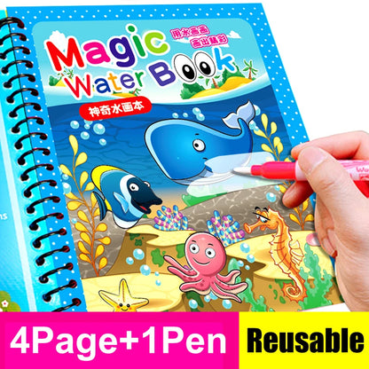 Reusable Magic Water Drawing Book